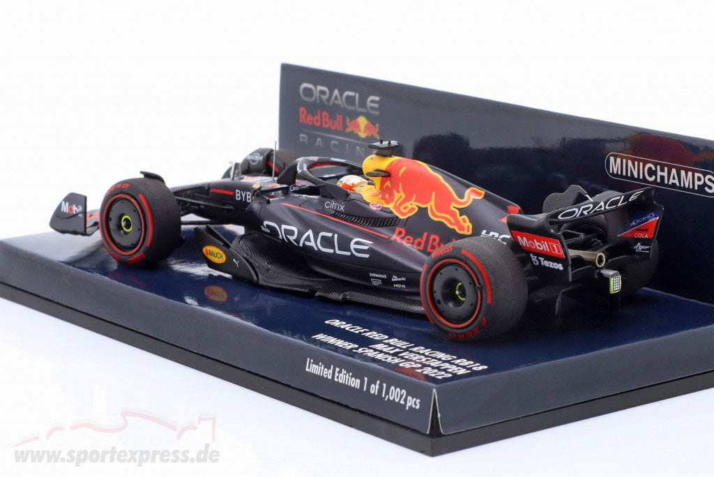 1:43rd Oracle Red Bull Racing F1 #1 Max Verstappen Spanish GP Win 2022