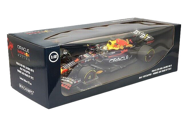 1:18th Red Bull Racing RB18 Max Verstappen Abu Dhabi Grand Prix Winner 2022