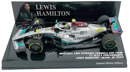 1:43rd Mercedes AMG F1 W13 Lewis Hamilton #44 Miami GP 2022