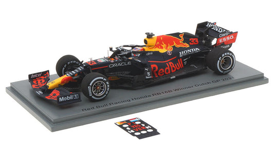 1:43rd Max Verstappen Red Bull Racing RB16B Dutch GP Win w/Pit Board