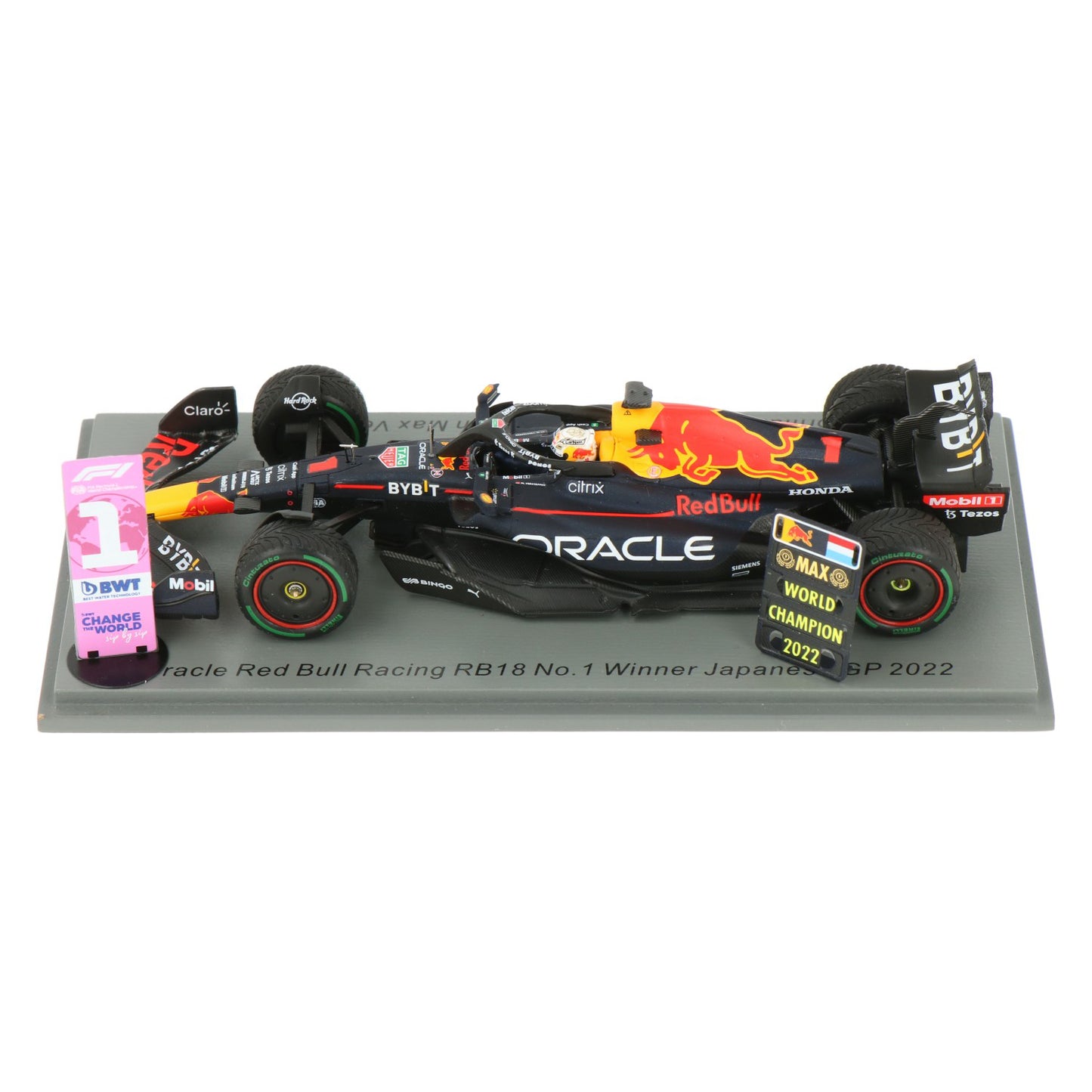 Red Bull Racing Max Verstappen #1 Japan GP Winner 2022 World Champ w-Board