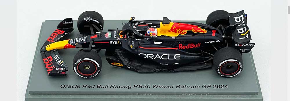 1:43rd Oracle Red Bull Racing RB20 Max Verstappen Winner Bahrain GP 2024