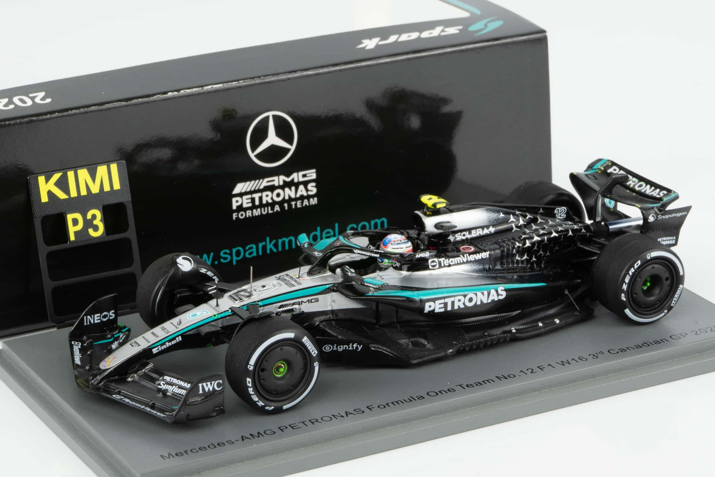 1:43rd Mercedes AMG Petronas W16 Kimi Antonelli #12 Canadian GP 3rd Pl 2025