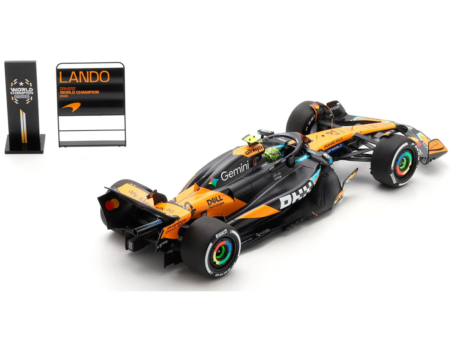 1:18th McLaren MCL39 Lando Norris Abu Dhabi W/Pitboard World Champion 2025