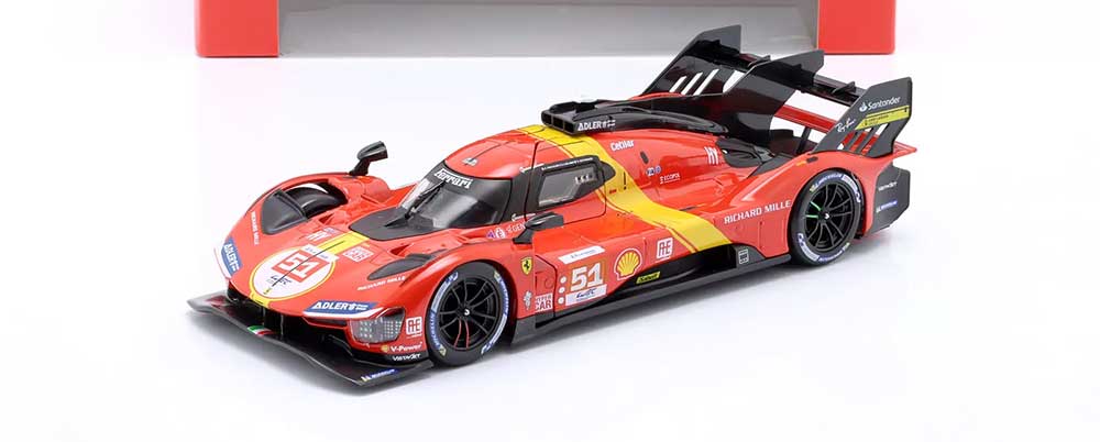 1:24th Ferrari Racing 499P LMH Winner Le Mans 2023 #51 Red