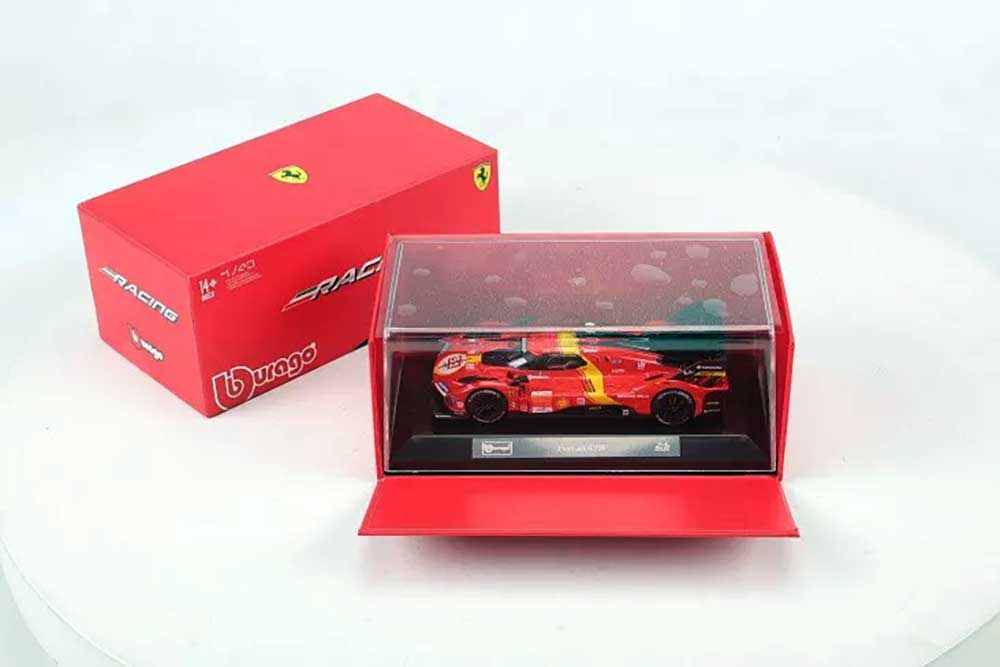 1:43rd Scale Ferrari Racing 499P LMH 2023 Le Mans Win Red