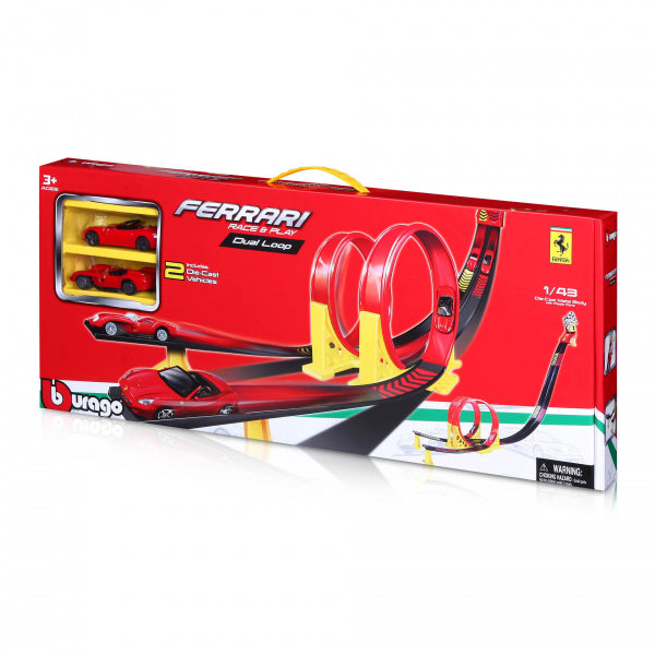 1:43rd Ferrari Race & Play Dual Loop Set (2 cars)