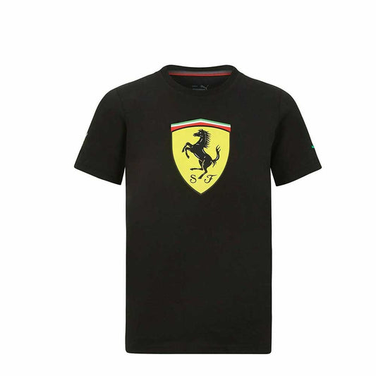 Scuderia Ferrari Classic Black Shield Tee Shirt