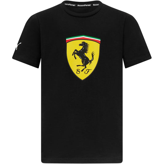 Scuderia Ferrari Puma Kids Large Shield Tee Black