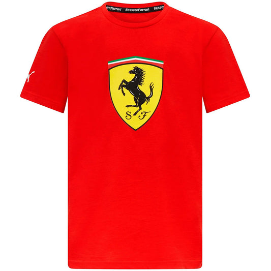 Scuderia Ferrari Puma Kids Large Shield Tee Red