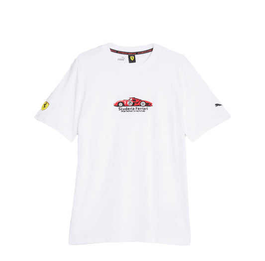 Scuderia Ferrari Race Motorsport Car Tee Shirt White