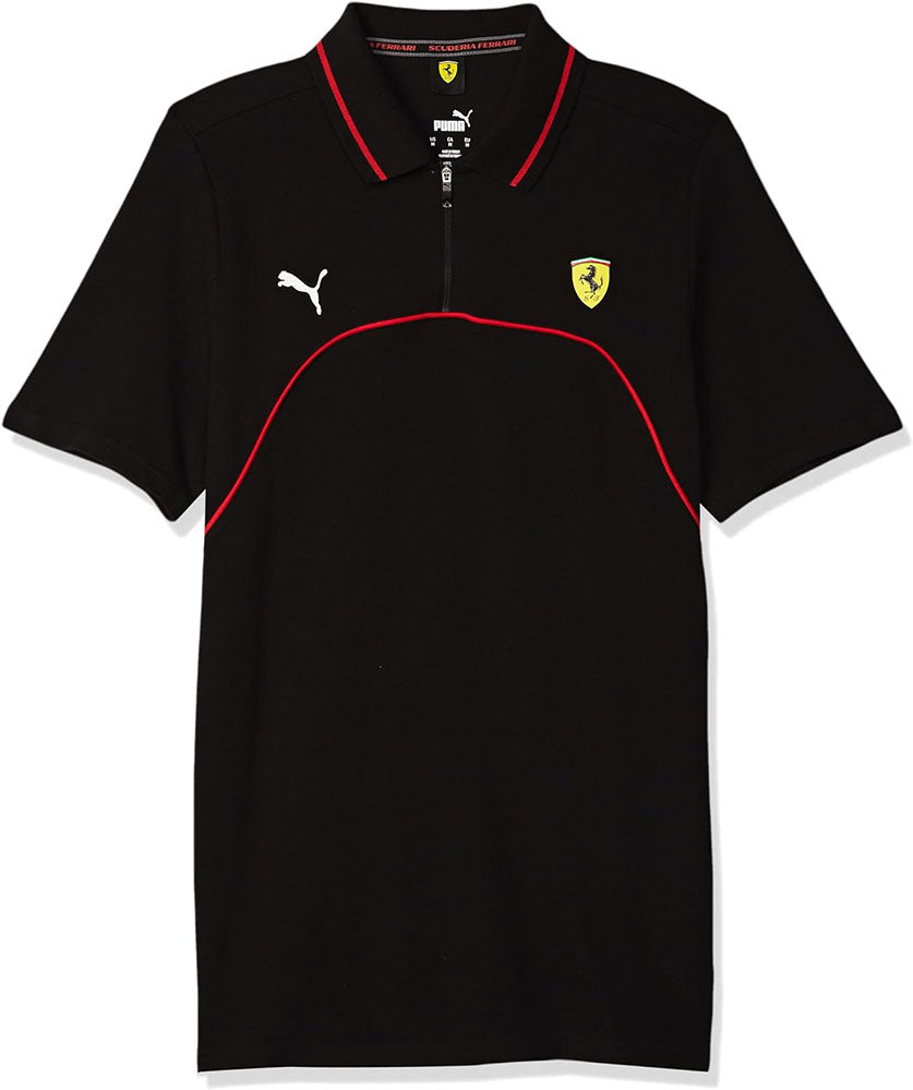 Puma Ferrari Race Tipped Polo Shirt Black