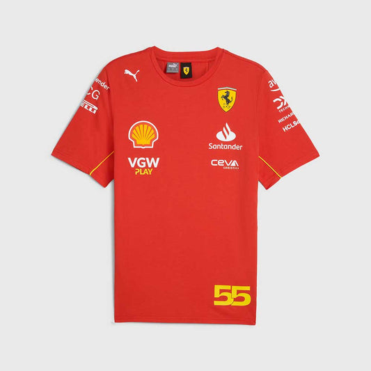 Scuderia Ferrari F1 Carlos Sainz Driver Tee Red