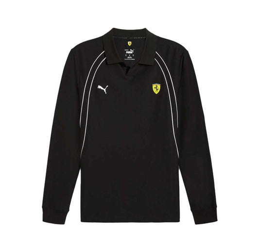 Puma Ferrari Race Long Sleeve Polo Black