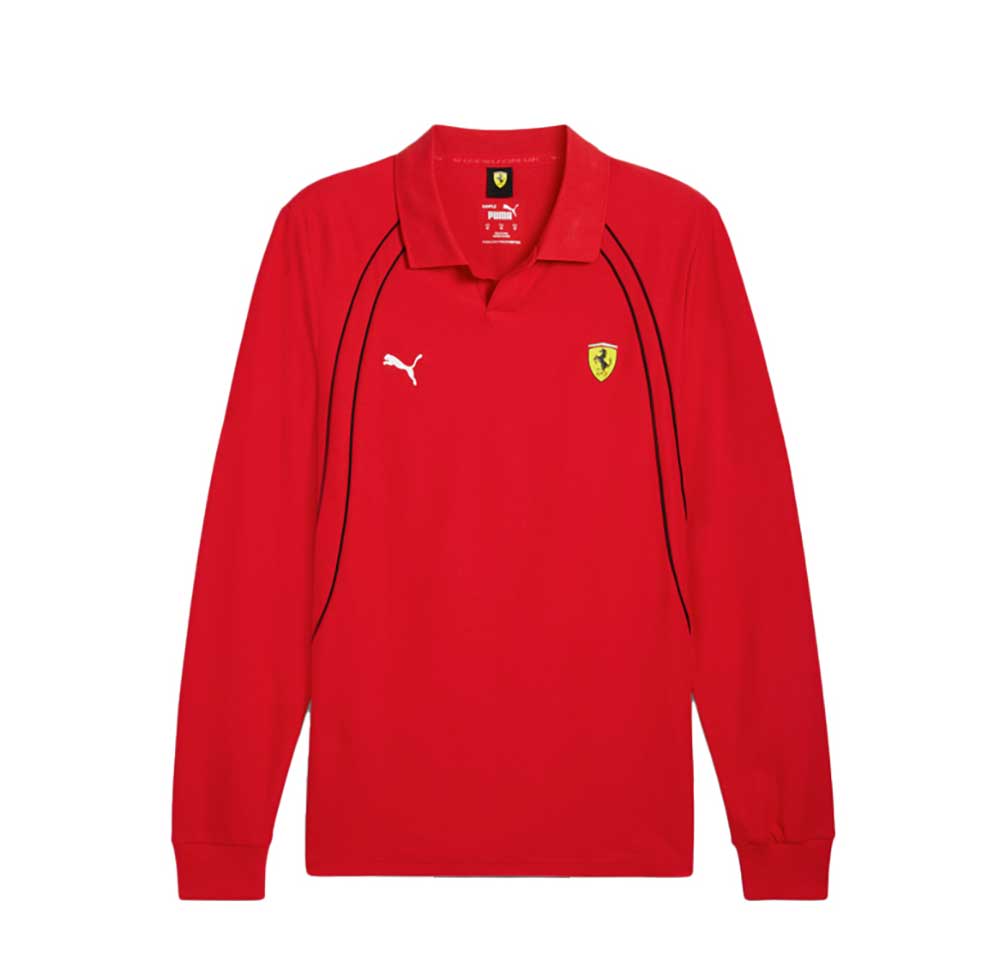 Scuderia Ferrari Race Long Sleeve Polo Red