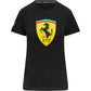 Scuderia Ferrari Ladies Large Shield Tee Black