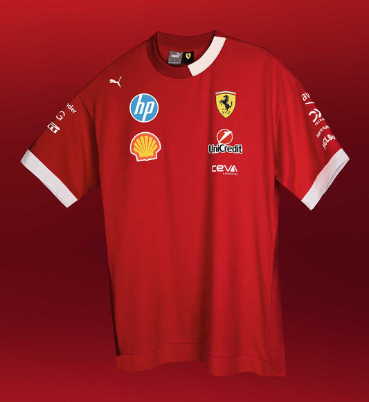 Scuderia Ferrari F1 Replica Oversized Drivers Tee 2025 Red