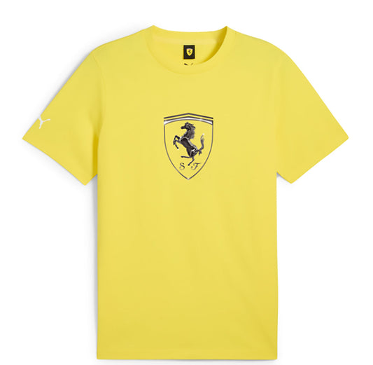 Puma Ferrari Race Tonal Shield Tee Yellow