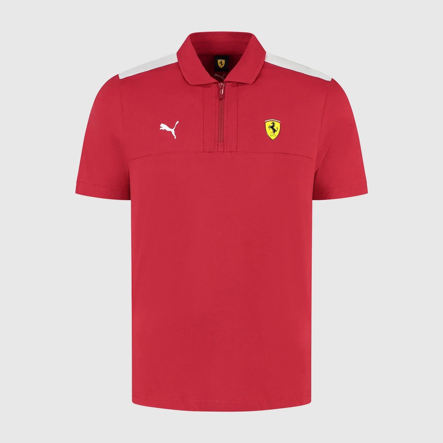 Scuderia Ferrari F1 Shield Polo Shirt Cherry Red