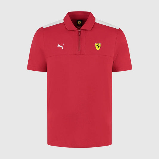 Scuderia Ferrari F1 Shield Polo Shirt Cherry Red