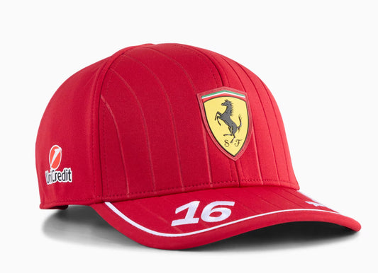 Scuderia Ferrari Replica Charles LeClerc #16 Hat 2025 Red