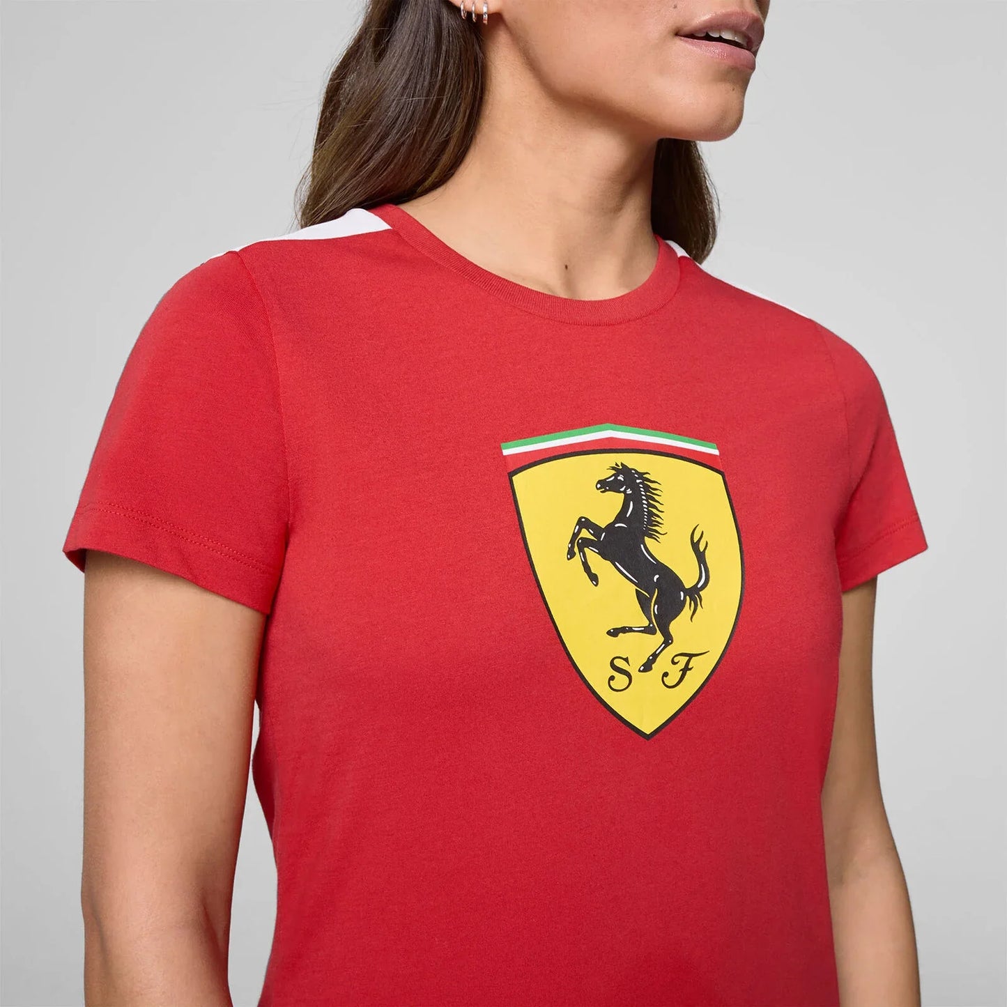 Scuderia Ferrari F1 Ladies Shield Tee Red