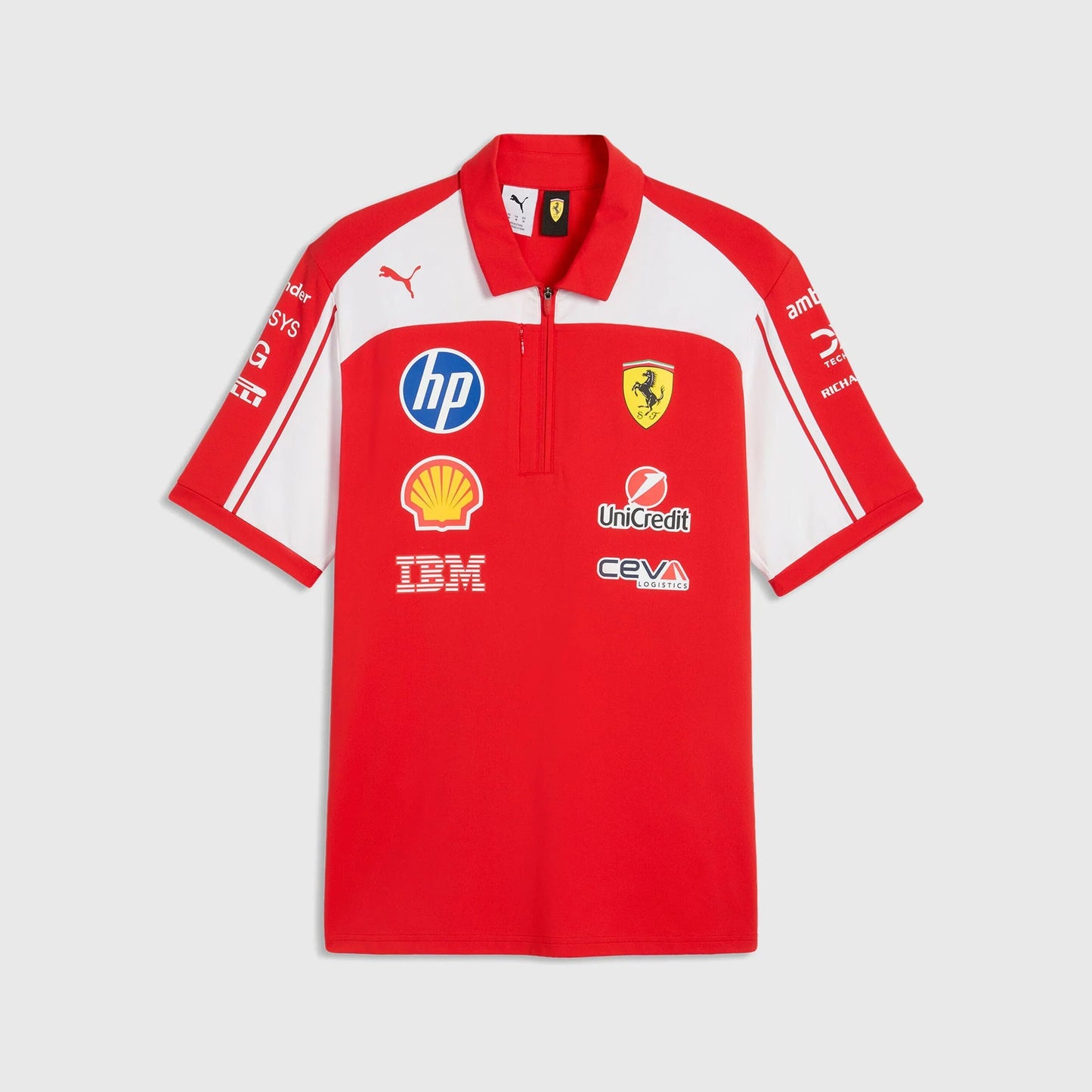 Scuderia Ferrari F1 Authentic Team Polo Shirt Red