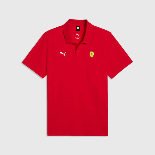 Scuderia Ferrari F1 Classic Shield Polo Shirt Red