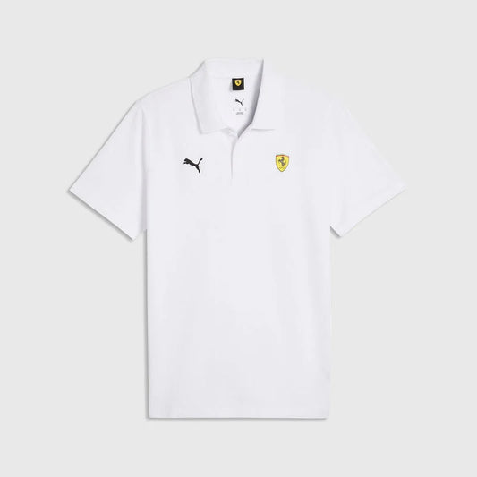 Scuderia Ferrari F1 Classic Shield Polo Shirt White