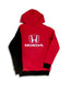 Honda Red Wave Full Zip Hooded Sweatshirt