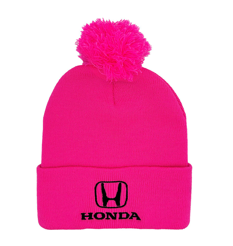 Honda Neon Pink Pom-Pom Beanie