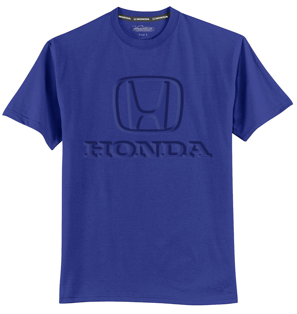 Honda Royal Blue Embossed Logo Tee