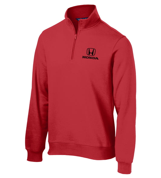 Honda Red Quarter Zip Sweater