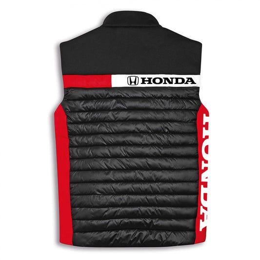 Honda Sporty Lightweight Puffer Vest Black/Red