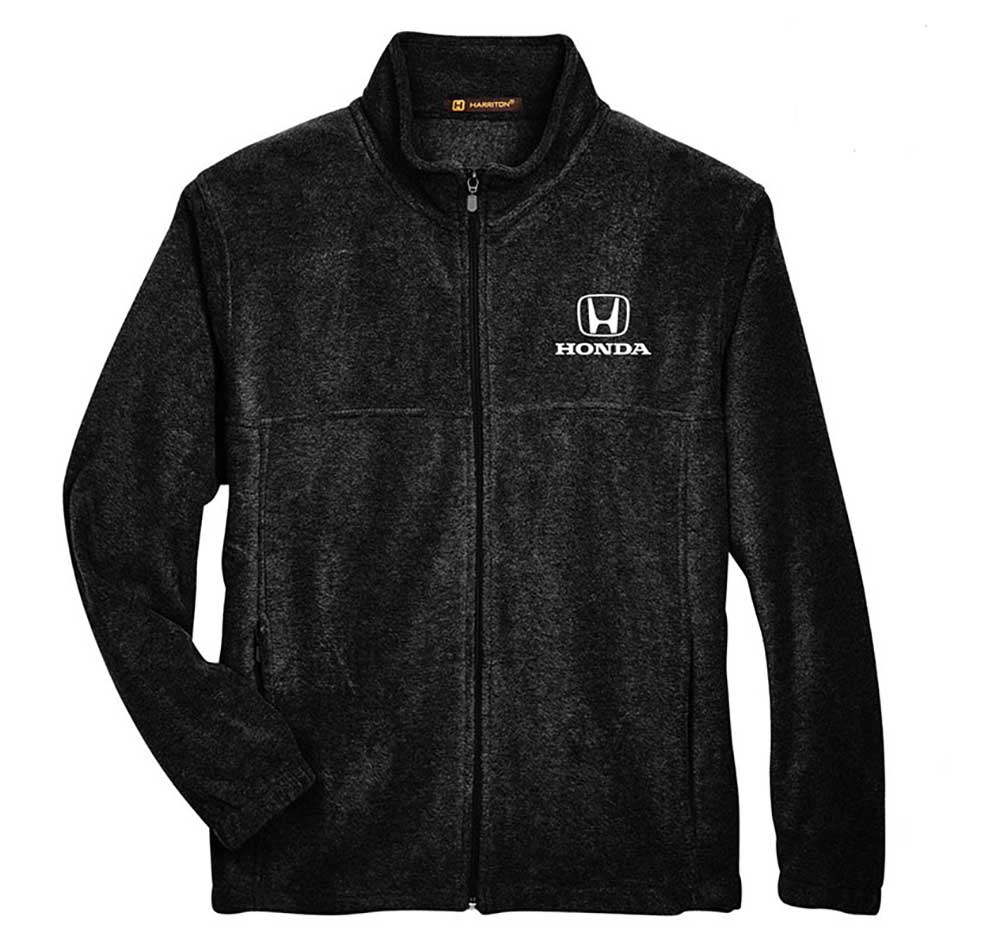 Honda Black Full Zip Fleece Jacket