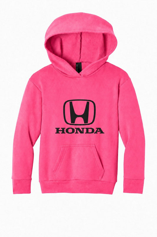 Honda Racing Kids Logo Hoodie Neon Pink