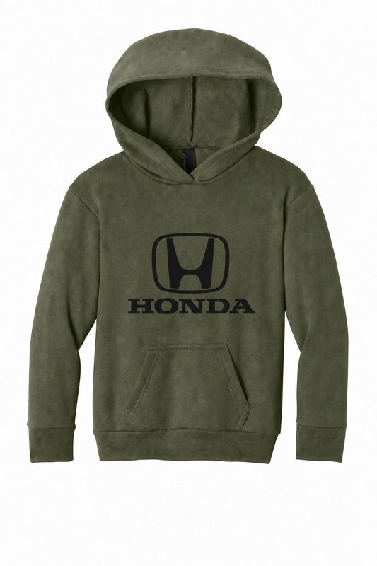 Honda Racing Kids Logo Hoodie Army Green