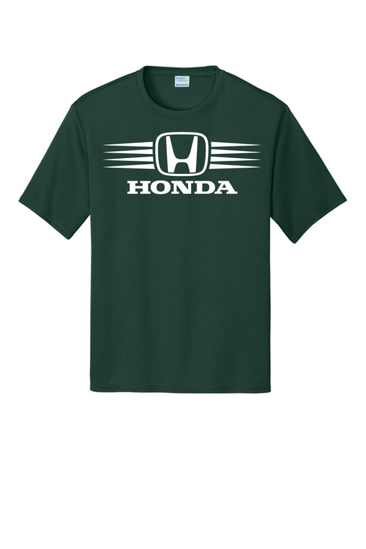 Honda Racing Stripes Performance Tee Forest Green
