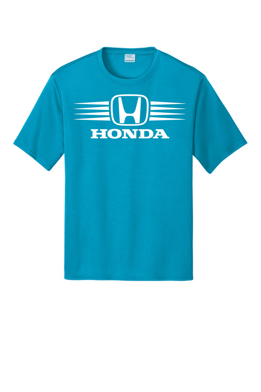 Honda Racing Stripes Performance Tee Neon Blue
