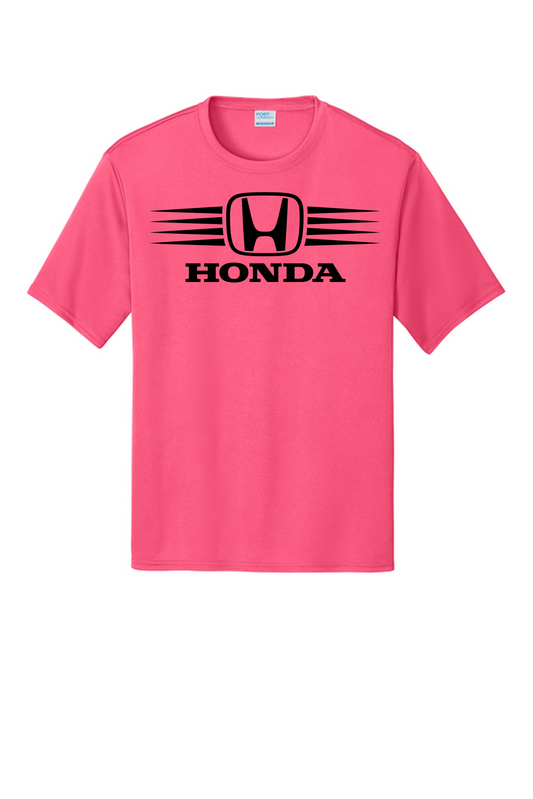 Honda Racing Stripes Performance Tee Neon Pink