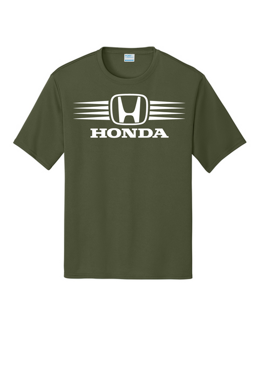 Honda Racing Stripes Performance Tee Army Green