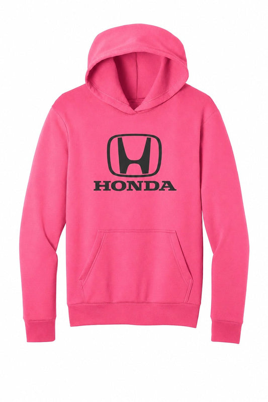 Honda Racing Logo Hoodie Neon Pink