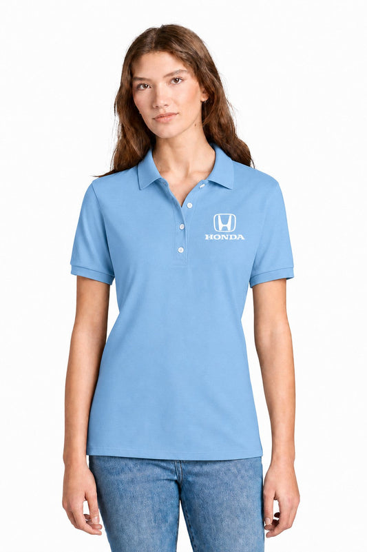 Honda Ladies Polo Shirt Baby Blue