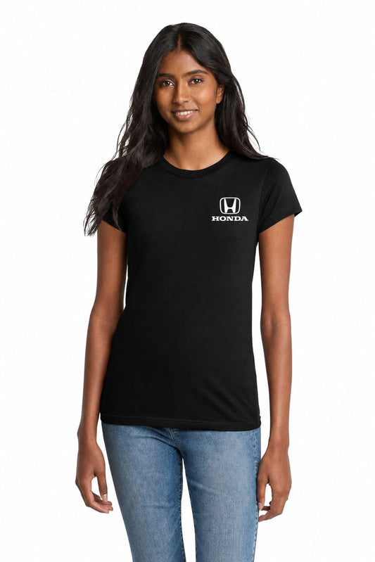 Honda Racing Ladies Fitted Tee Shirt Black