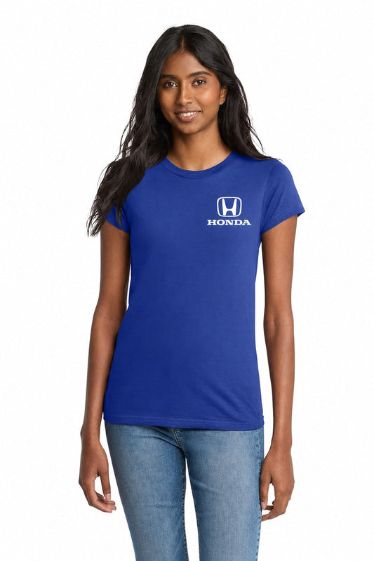 Honda Racing Ladies Fitted Tee Shirt Royal Blue
