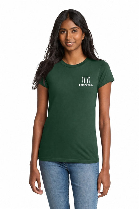 Honda Racing Ladies Fitted Tee Shirt Forest Green