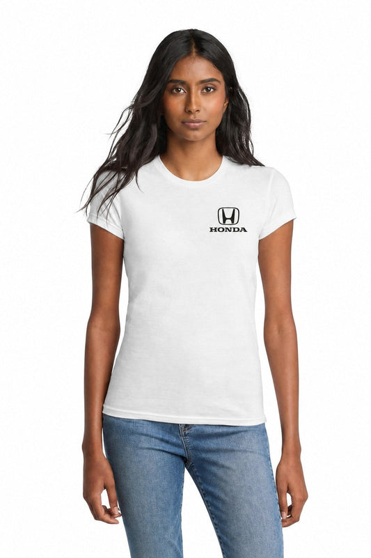 Honda Racing Ladies Fitted Tee Shirt White