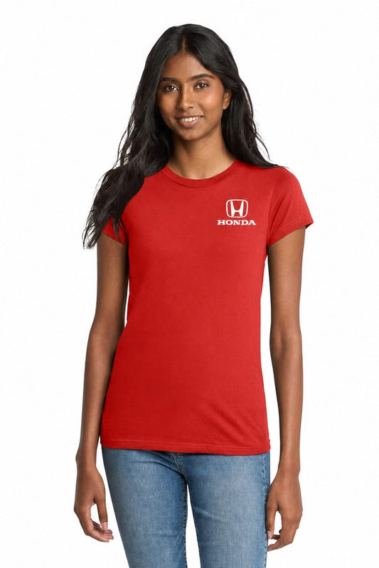 Honda Racing Ladies Fitted Tee Shirt Red