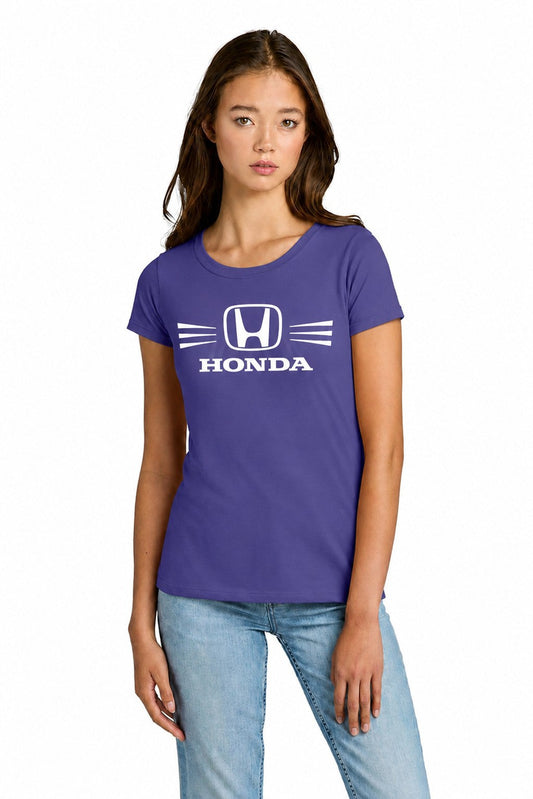 Honda Racing Ladies Round Neck Tee Purple