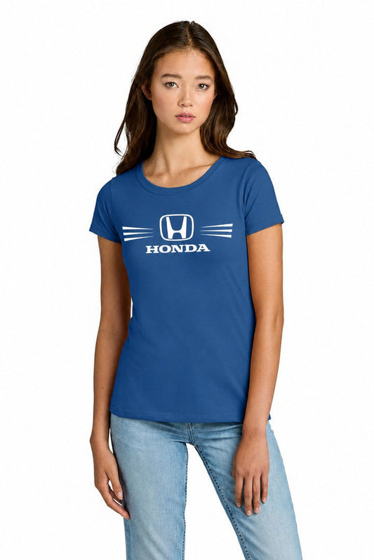 Honda Racing Ladies Round Neck Tee Royal